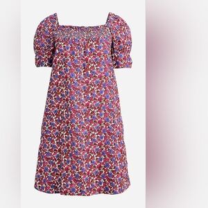 NWT J. Crew Afternoon Linen Dress In Berry Floral M